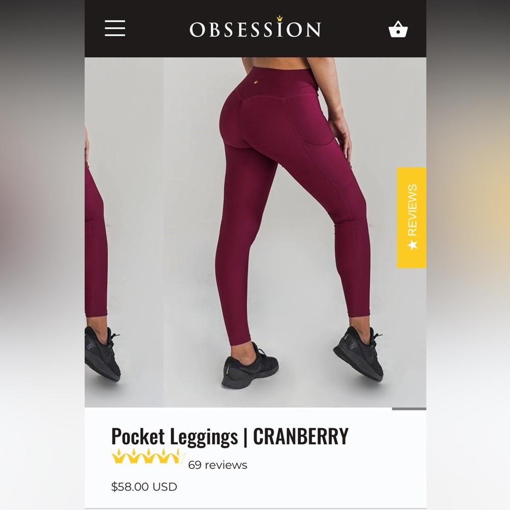 Obsession Leggings-Cranberry